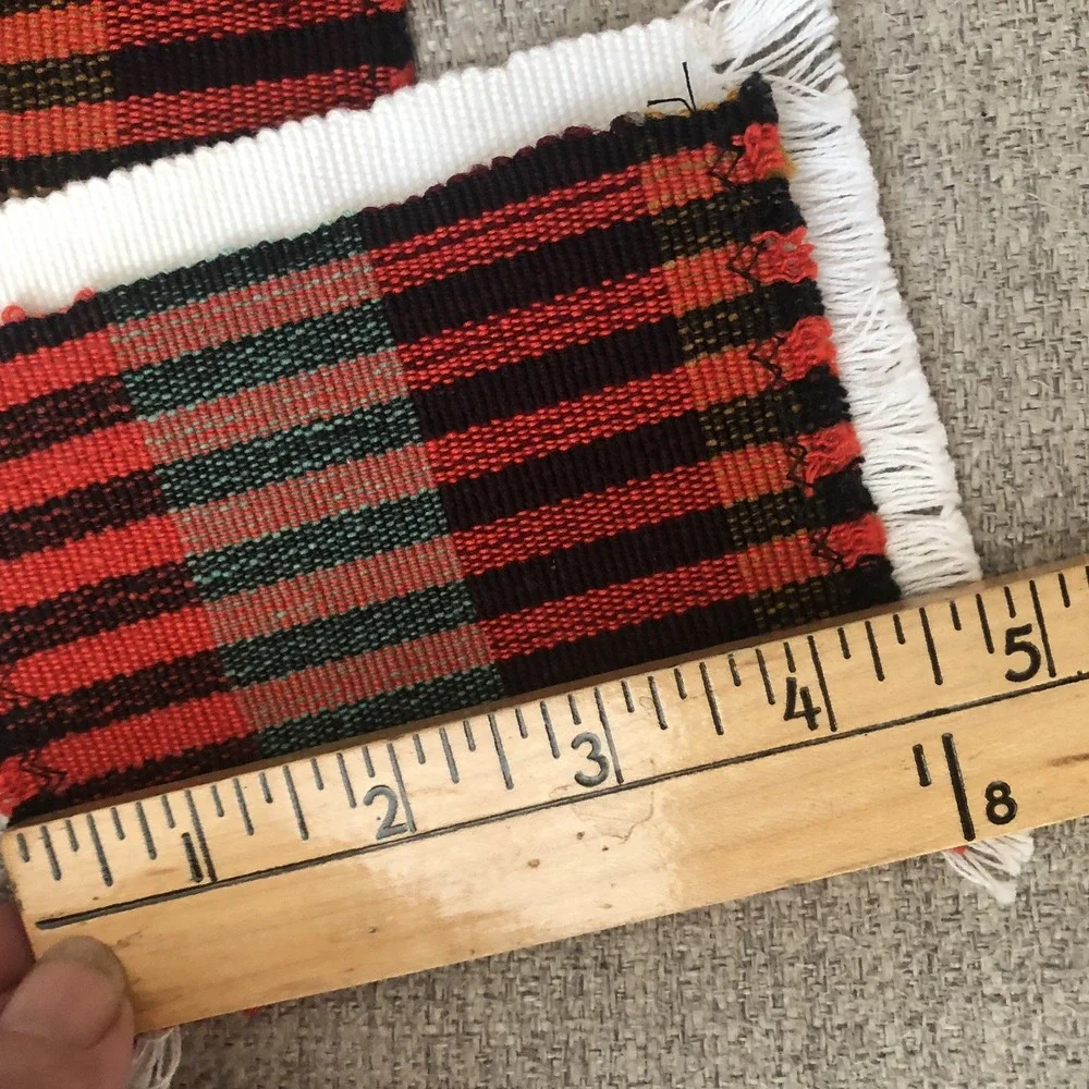 Coasters, Mug Rugs, 4 Mouse & R Red Woven Cabin Decor Wilderness